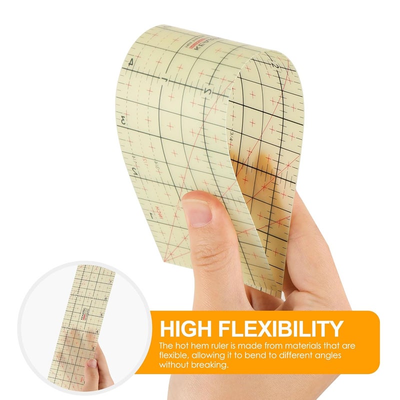 MYLbeter Hot Hem Ruler, 10x2.5inch Rectangular Ironing Ruler, Heat Resistant, Non-Slip, Sewing Tools for Quilting, Patchwork, DIY Craft Supplies - Image 4